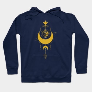 Celestial Mystical Crescent Moon Hoodie